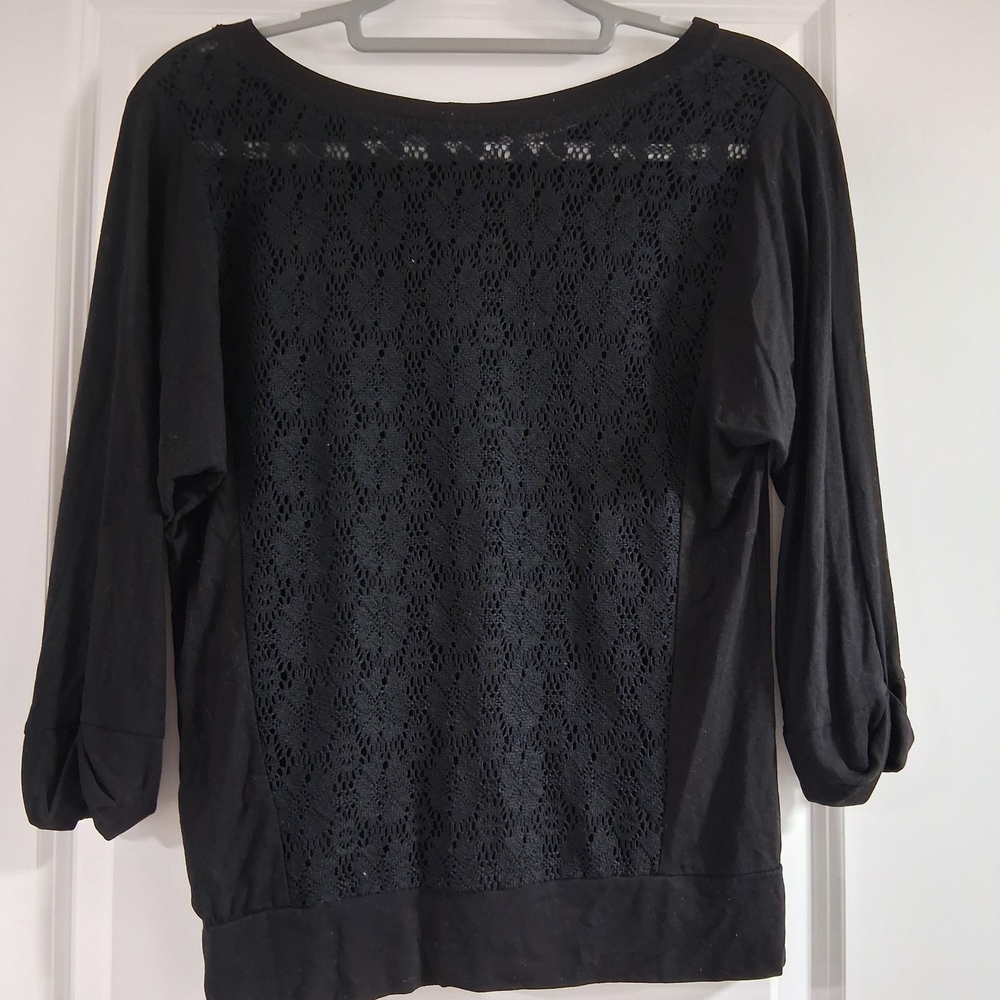 ☀️3 For $20 XXI Black Lace Panel Blouse